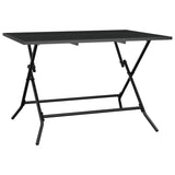 Folding Garden Table Anthracite 110x80x72 cm Steel Mesh - Front View