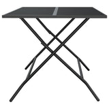Folding Garden Table Anthracite 110x80x72 cm Steel Mesh - Top-Down View