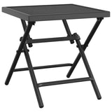 Folding Garden Table Anthracite 38x38x38 cm Steel Mesh - Front View