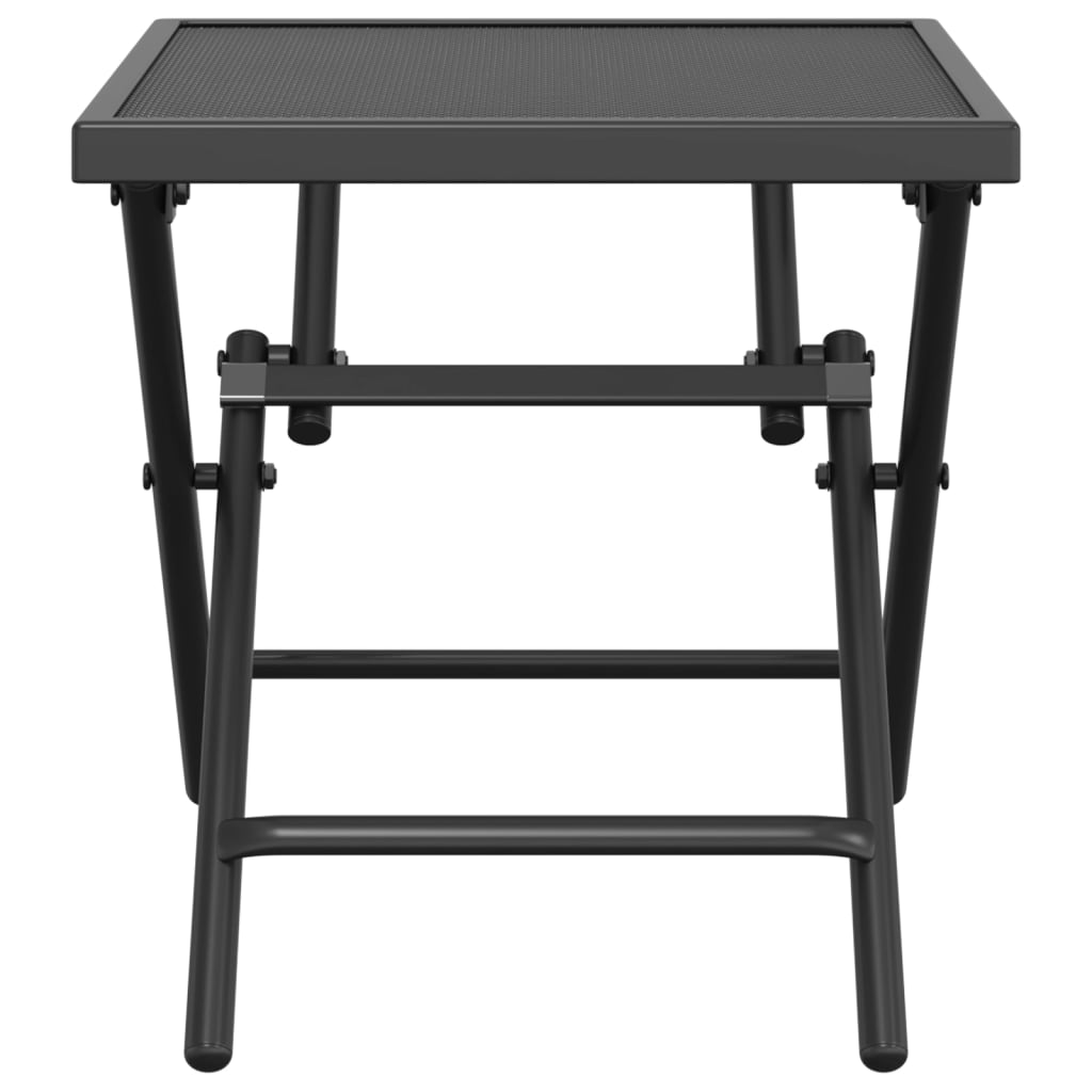 Folding Garden Table Anthracite 38x38x38 cm Steel Mesh