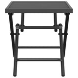 Folding Garden Table Anthracite 38x38x38 cm Steel Mesh - Side View
