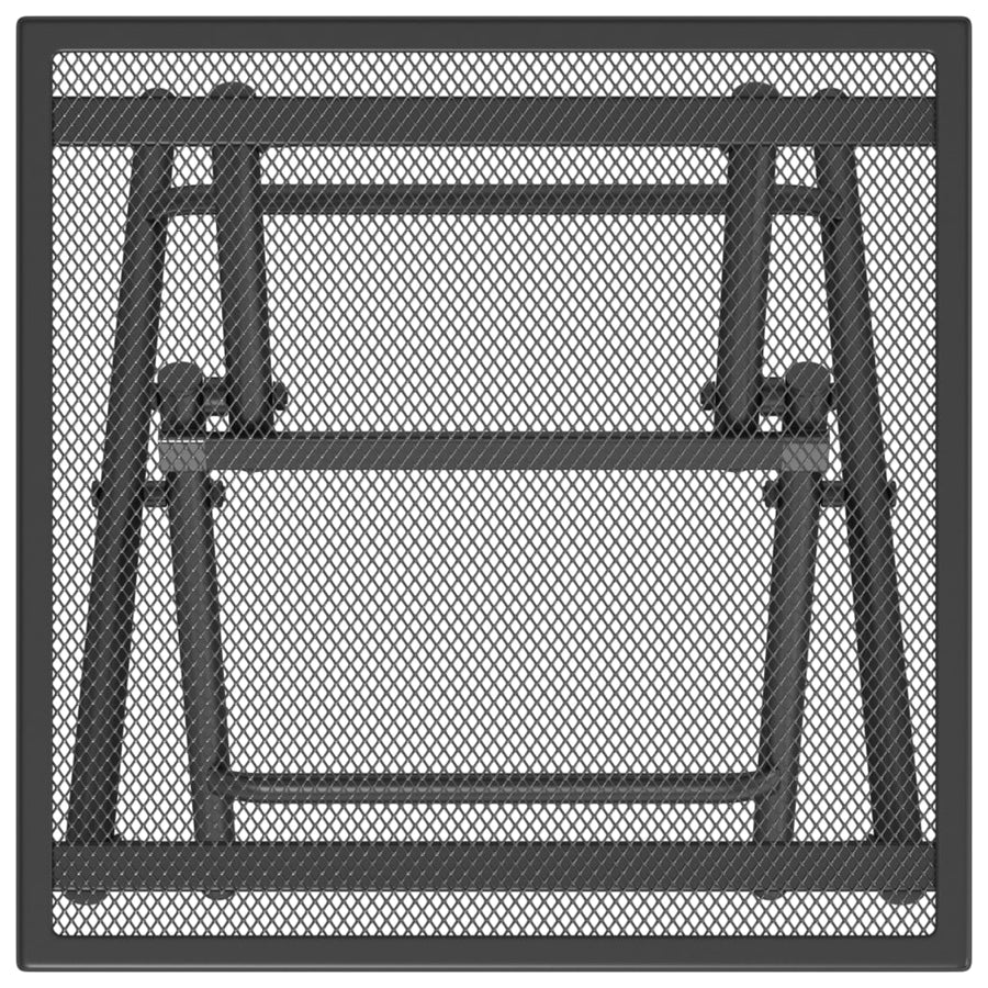 Folding Garden Table Anthracite 38x38x38 cm Steel Mesh