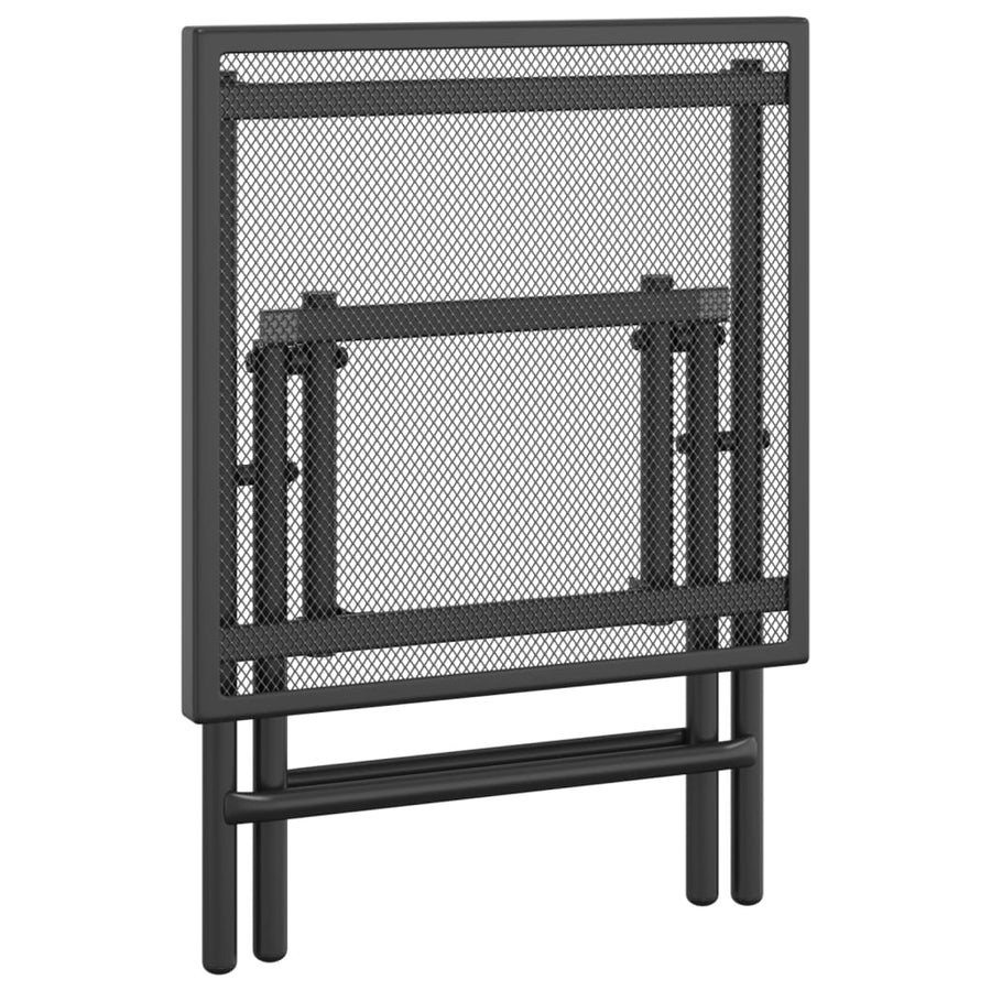 Folding Garden Table Anthracite 38x38x38 cm Steel Mesh
