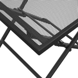 Folding Garden Table Anthracite 38x38x38 cm Steel Mesh - Close-Up Angle