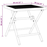 Folding Garden Table Anthracite 38x38x38 cm Steel Mesh - Low Angle