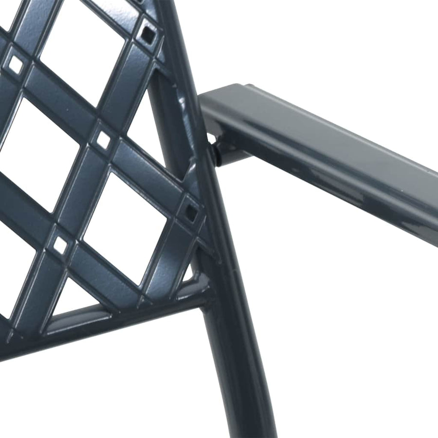 Garden Chair 2 pcs Anthracite Steel