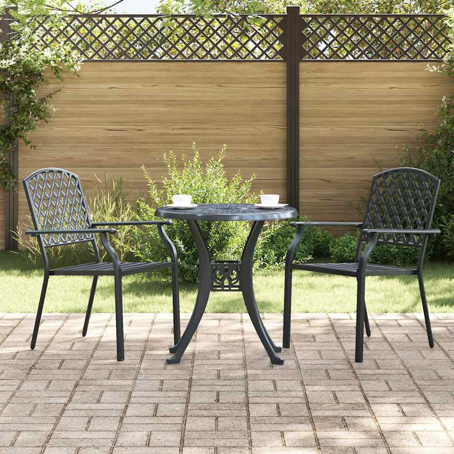 Garden Chair 2 pcs Anthracite Steel