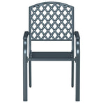 Garden Chair 2 pcs Anthracite Steel