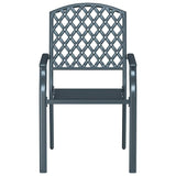 Chair 2 pcs Anthracite 56 x 65 x 89cm Steel - 45-Degree Angle