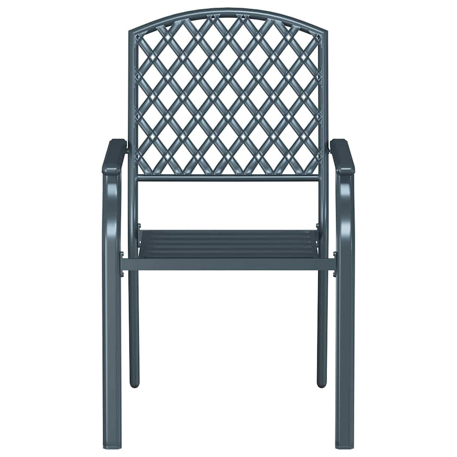 Garden Chair 2 pcs Anthracite Steel