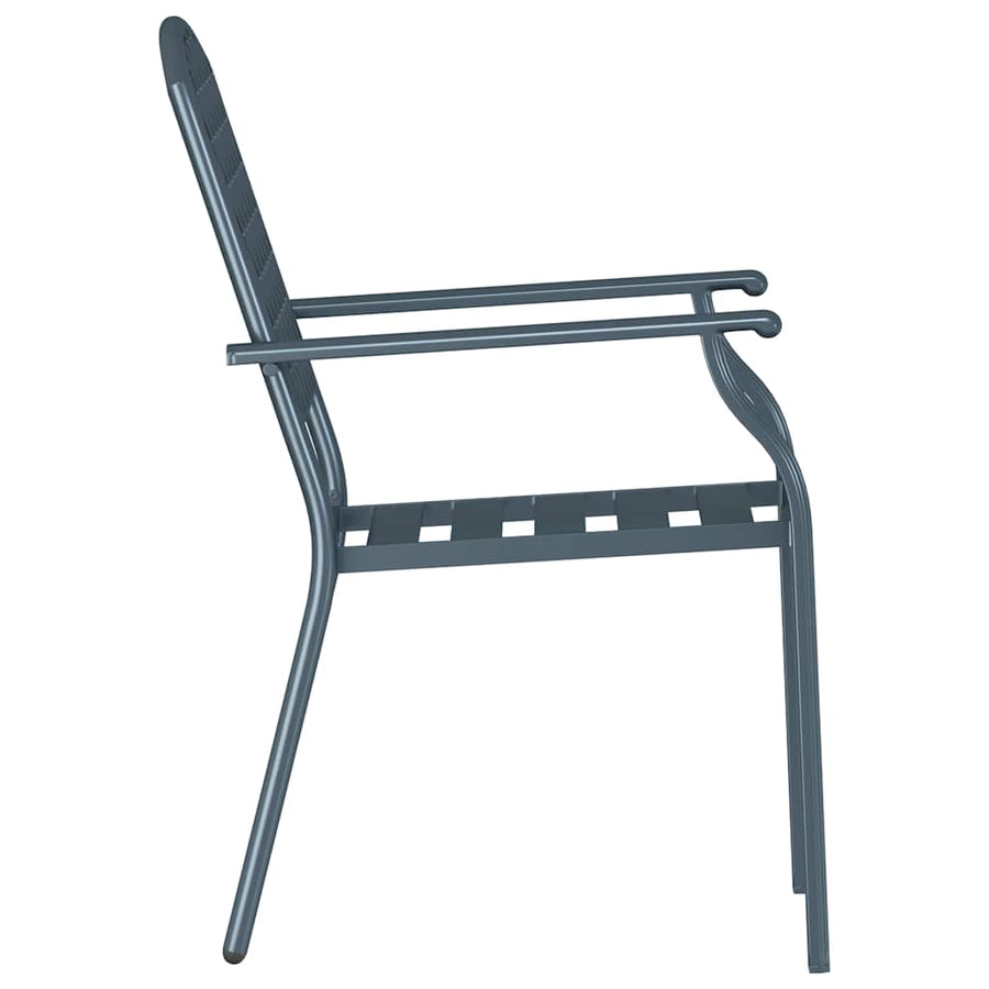 Garden Chair 2 pcs Anthracite Steel