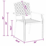 Chair 2 pcs Anthracite 56 x 65 x 89cm Steel - Extra Image