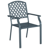 Chair 4 pcs Anthracite 56 x 65 x 89cm Steel - Top-Down View