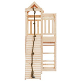Playhouse with Climbing Wall Solid Wood Pine - Top-Down View