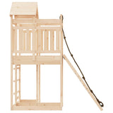 Playhouse with Climbing Wall Solid Wood Pine - Close-Up Angle