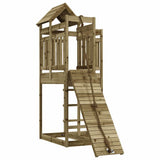 Playhouse with Climbing Wall Impregnated Wood Pine - Front View