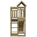 Playhouse with Climbing Wall Impregnated Wood Pine - 45-Degree Angle