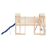 Outdoor Playset Solid Wood Pine - Rear View