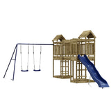 Outdoor Playset Impregnated Wood Pine - Front View