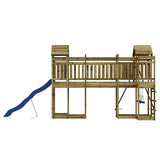 Outdoor Playset Impregnated Wood Pine - Rear View