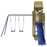 Outdoor Playset Impregnated Wood Pine - Top-Down View