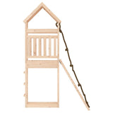 Playhouse with Climbing Wall Solid Wood Pine - Close-Up Angle