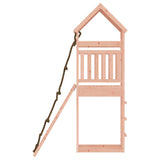 Playhouse with Climbing Wall Solid Wood Douglas - Rear View