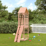 Playhouse with Climbing Wall Solid Wood Douglas