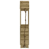 Playhouse with Climbing Wall Impregnated Wood Pine - Top-Down View