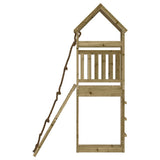 Playhouse with Climbing Wall Impregnated Wood Pine - Rear View