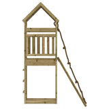 Playhouse with Climbing Wall Impregnated Wood Pine - Close-Up Angle