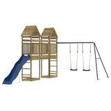 Outdoor Playset Impregnated Wood Pine - Front View