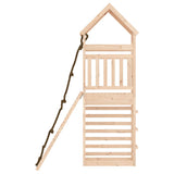 Playhouse with Climbing Wall Solid Wood Pine - Top-Down View