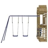 Outdoor Playset Impregnated Wood Pine - Top-Down View