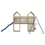 Outdoor Playset Impregnated Wood Pine - Rear View