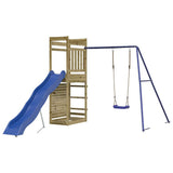 Outdoor Playset Impregnated Wood Pine - Front View