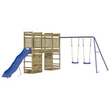 Outdoor Playset Impregnated Wood Pine - Front View