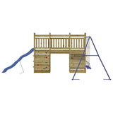 Outdoor Playset Impregnated Wood Pine - Rear View