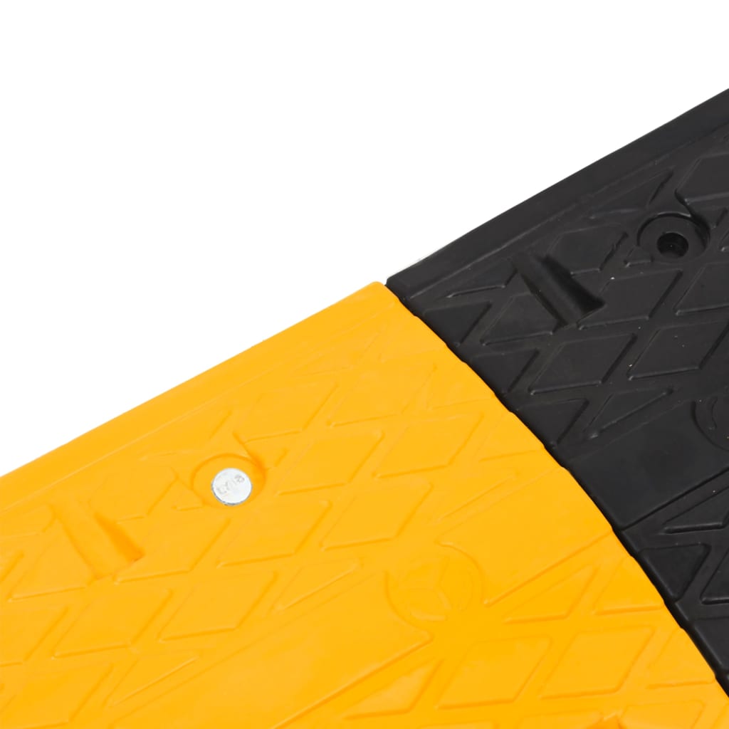 Speed Hump 2 pcs Yellow&Black 97x32.5x4 cm Rubber