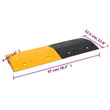 Speed Hump 5 pcs Yellow&Black 97x32.5x4 cm Rubber - Close-Up Angle