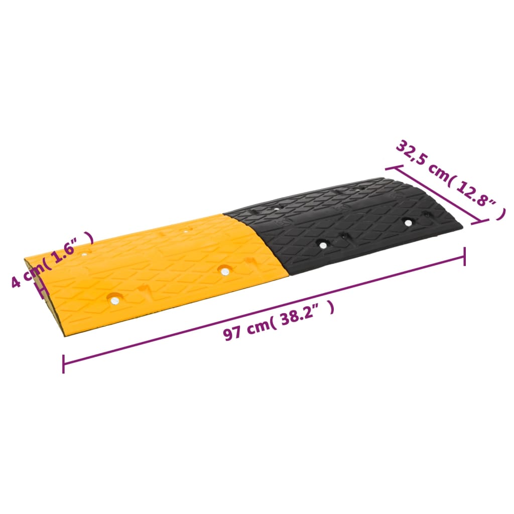 Speed Hump Yellow&Black 517x32.5x4 cm Rubber