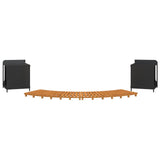 Hot Tub Surround Black Poly Rattan and Solid Wood Acacia
