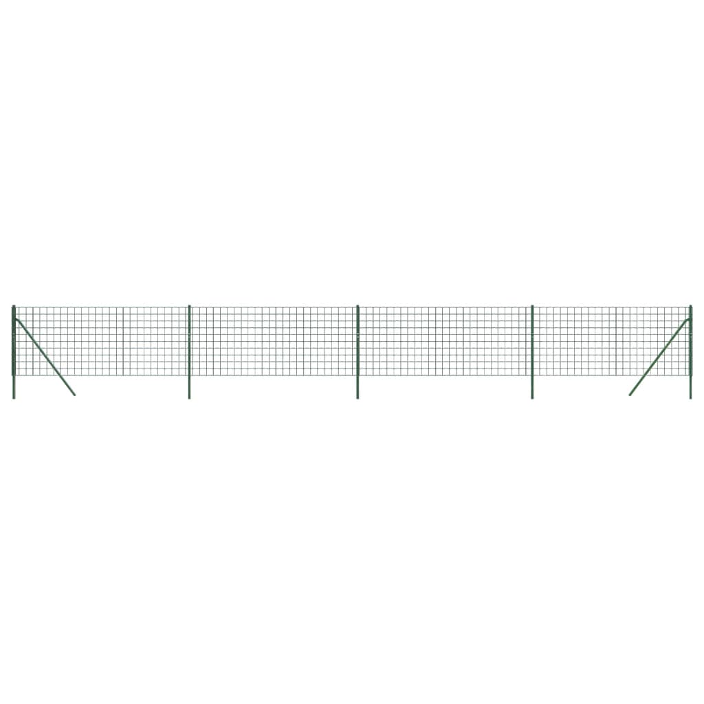 Wire Mesh Fence Green 1x10 m Galvanised Steel