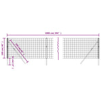 Wire Mesh Fence Green 1x10 m Galvanised Steel