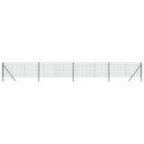 Wire Mesh Fence Green 1.1x10 m Galvanised Steel - Front View