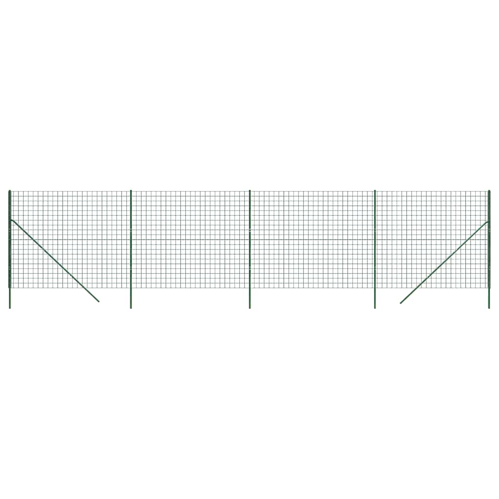 Wire Mesh Fence Green 1.4x10 m Galvanised Steel