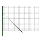 Wire Mesh Fence Green 1.4x10 m Galvanised Steel - 45-Degree Angle