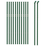 Wire Mesh Fence Green 0.8x25 m Galvanised Steel - Side View