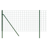 Wire Mesh Fence Green 0.8x25 m Galvanised Steel - Top-Down View