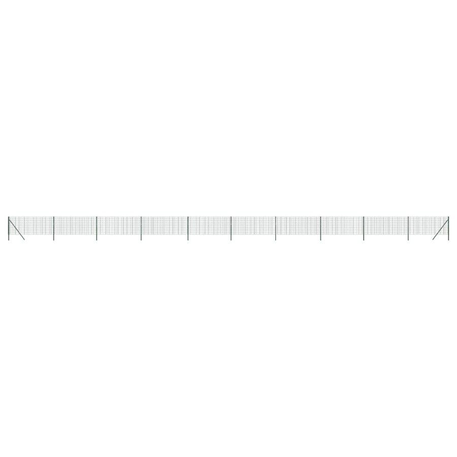 Wire Mesh Fence Green 1x25 m Galvanised Steel